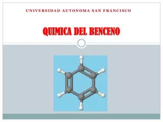 QUIMICA DEL BENCENO