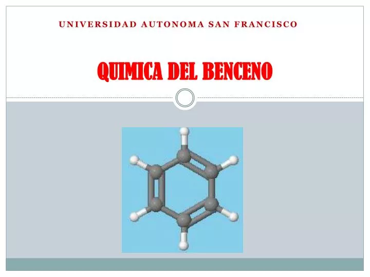 quimica del benceno