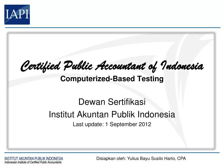 certified public accountant of indonesia computerized based testing