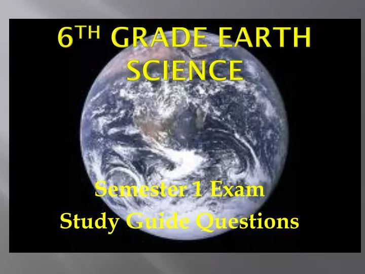 6 th grade earth science
