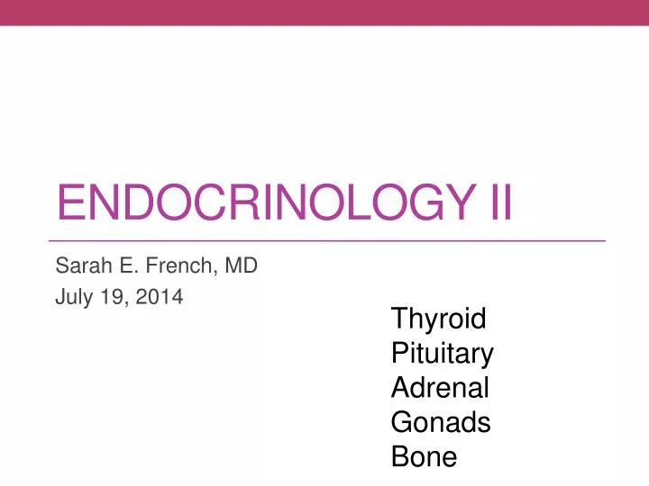 endocrinology ii