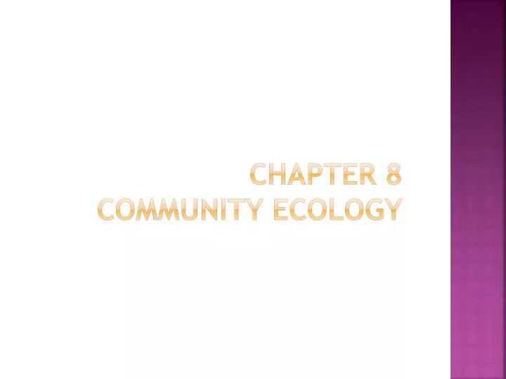chapter 8 community ecology