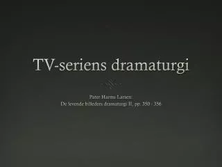 TV- seriens dramaturgi