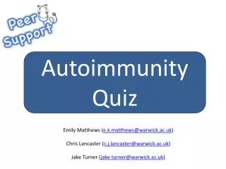 Autoimmunity Quiz