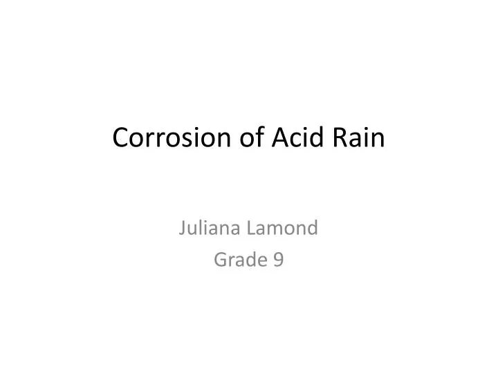 corrosion of acid rain