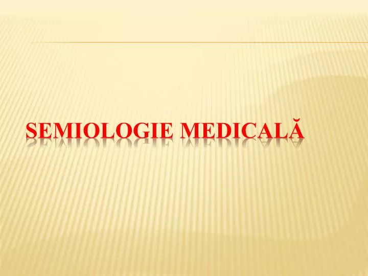 semiologie medical