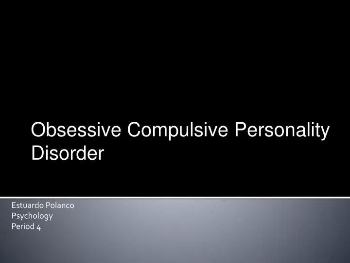 obsessive compulsive personality disorder