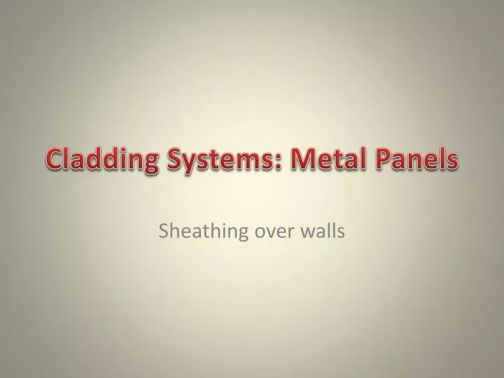 cladding systems metal panels