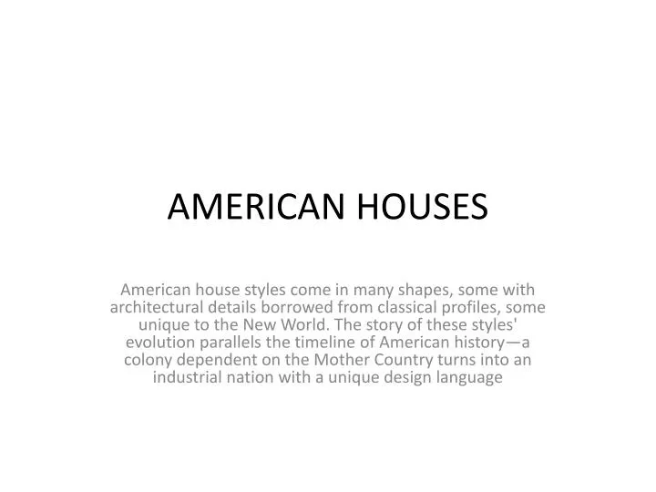 american houses