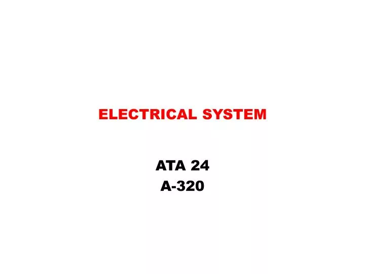 electrical system
