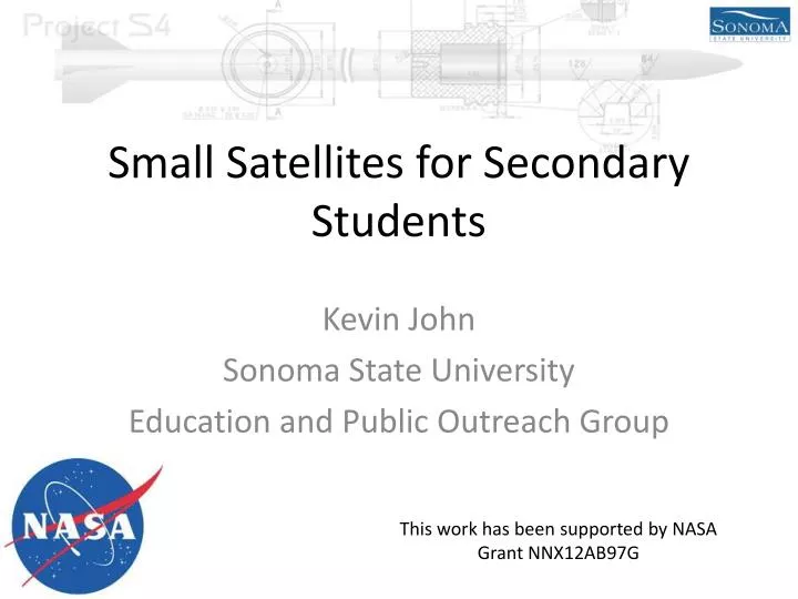 small satellites for secondary students