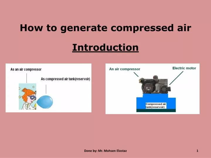 how to generate compressed air