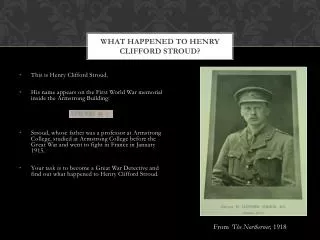 What HAPPENED TO Henry CLIFFORD Stroud?