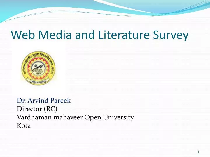 web media and literature survey