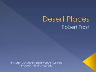 Desert Places