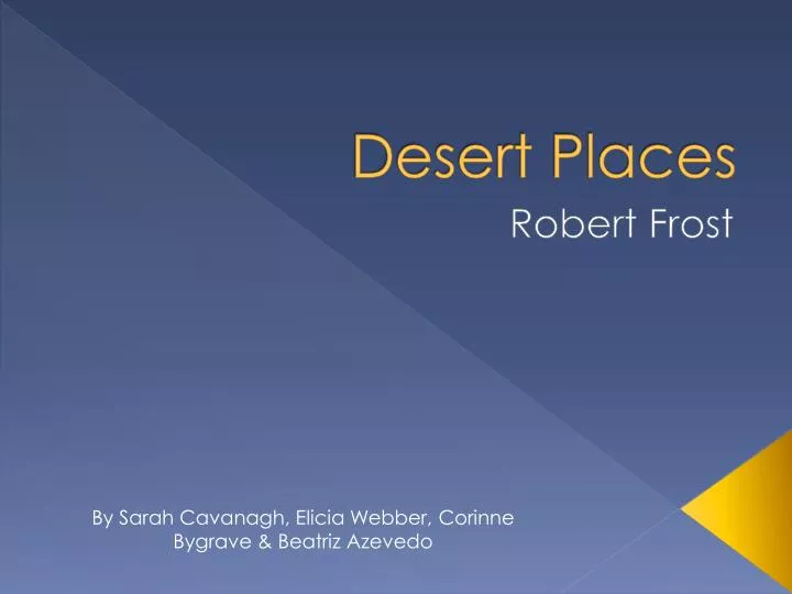 desert places