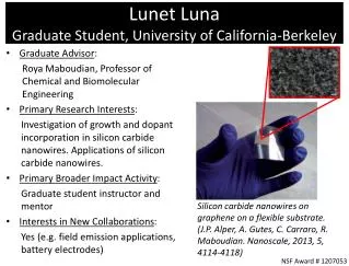 Lunet Luna Graduate Student, University of California-Berkeley