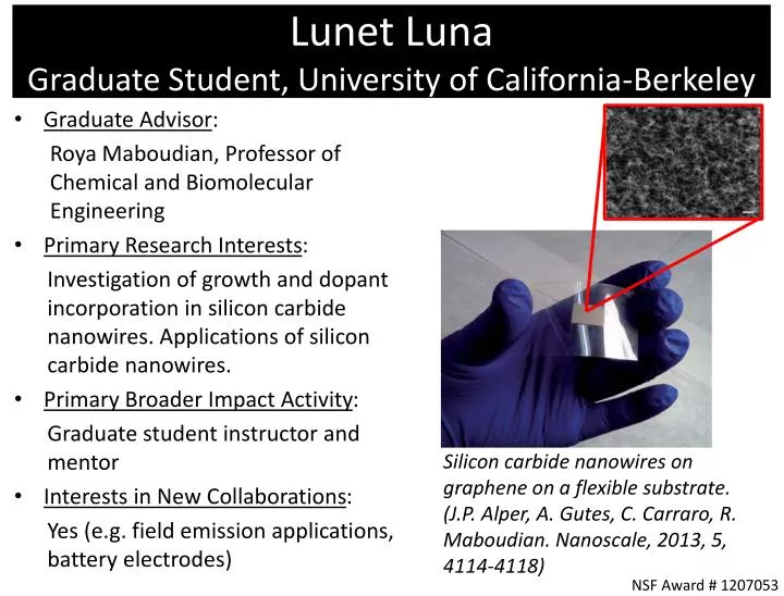 lunet luna graduate student university of california berkeley