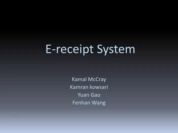 e receipt system