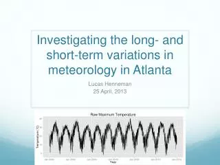 Investigating the long- and short-term variations in meteorology in Atlanta