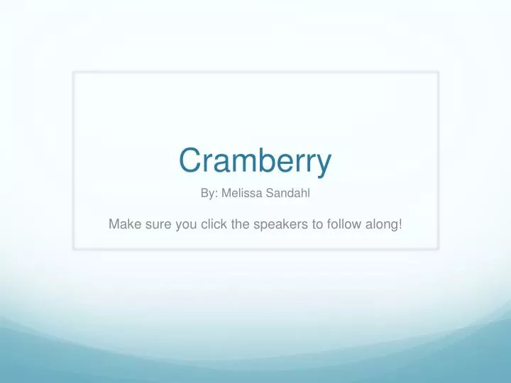 cramberry