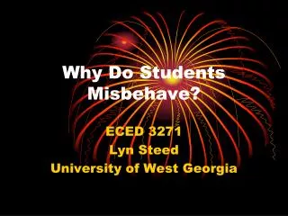 Why Do Students Misbehave?