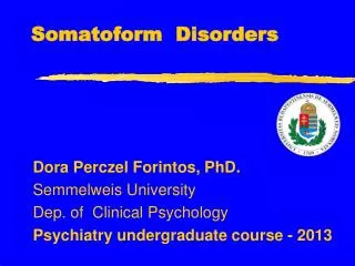 Somatoform Disorders