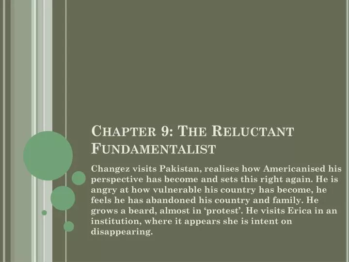 chapter 9 the reluctant fundamentalist