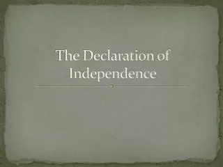the declaration of independence