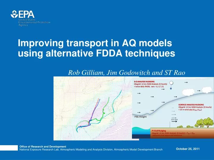 improving transport in aq models using alternative fdda techniques