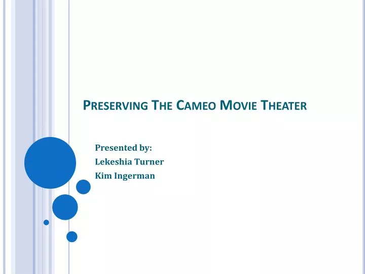 preserving the cameo movie theater