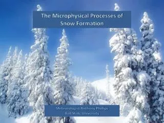 The Microphysical Processes of Snow Formation
