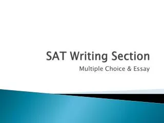 SAT Writing Section