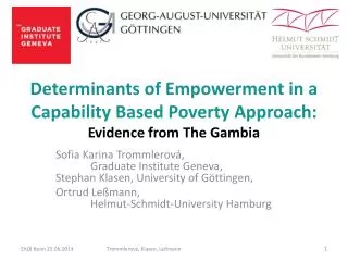 Determinants of Empowerment in a Capability Based Poverty Approach: Evidence from The Gambia