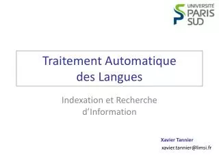 traitement automatique des langues