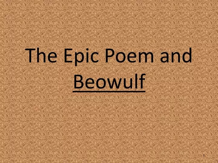 the epic poem and beowulf