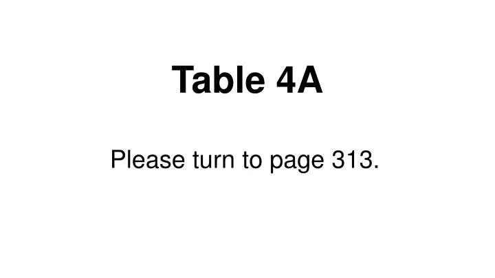 table 4a