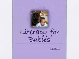 Literacy for Babies