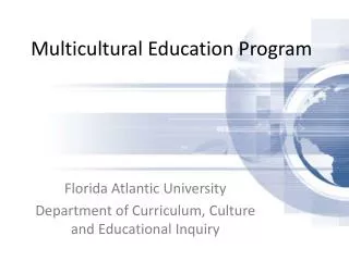 Multicultural Education Program