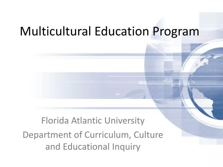 multicultural education program