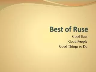Best of Ruse