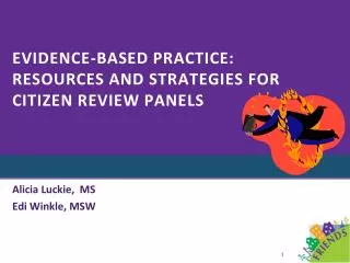 Evidence-Based Practice: Resources and strategies for Citizen Review Panels