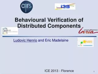 Behavioural Verification of Distributed Components