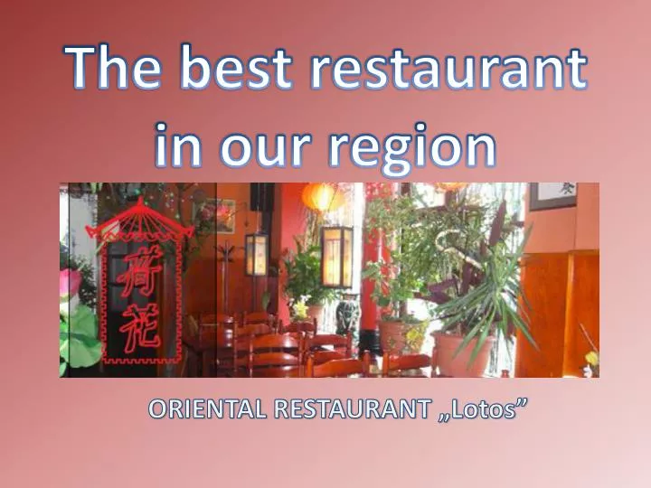 oriental restaurant lotos