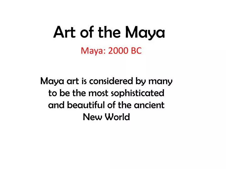 art of the maya