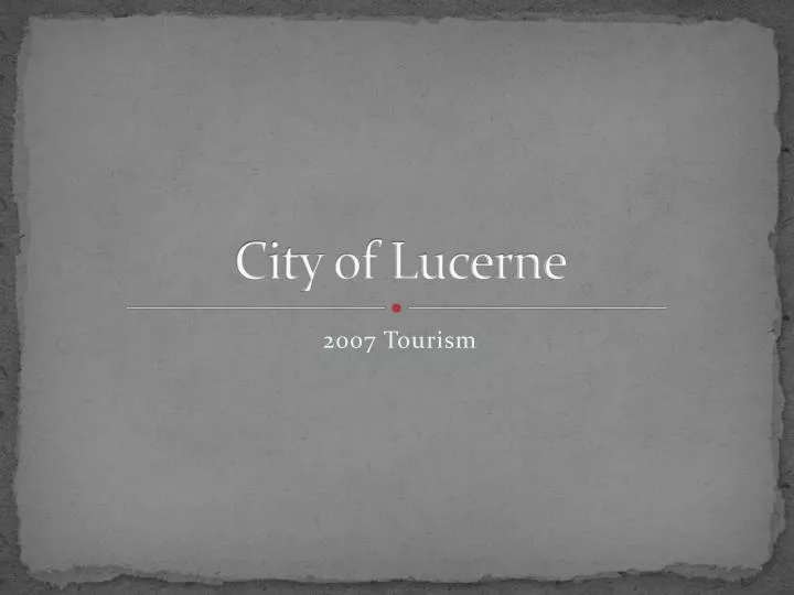 city of lucerne
