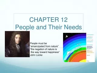 CHAPTER 12 People and Their Needs