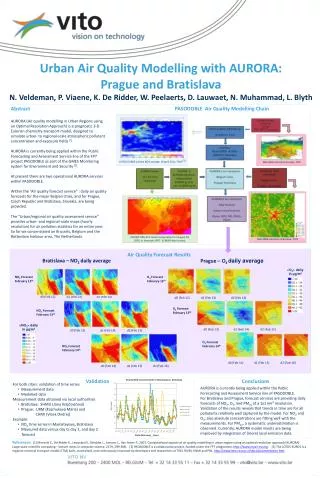 Urban Air Quality Modelling with AURORA: Prague and Bratislava