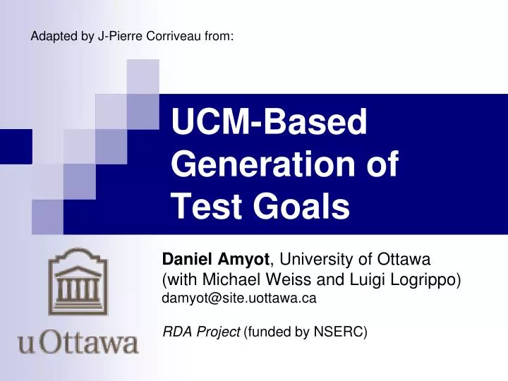 ucm based generation of test goals