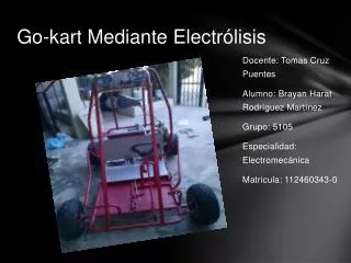 go kart mediante electr lisis
